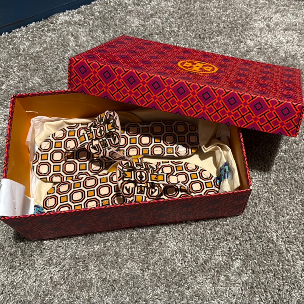Tory Burch Multicolor Geometric Flats